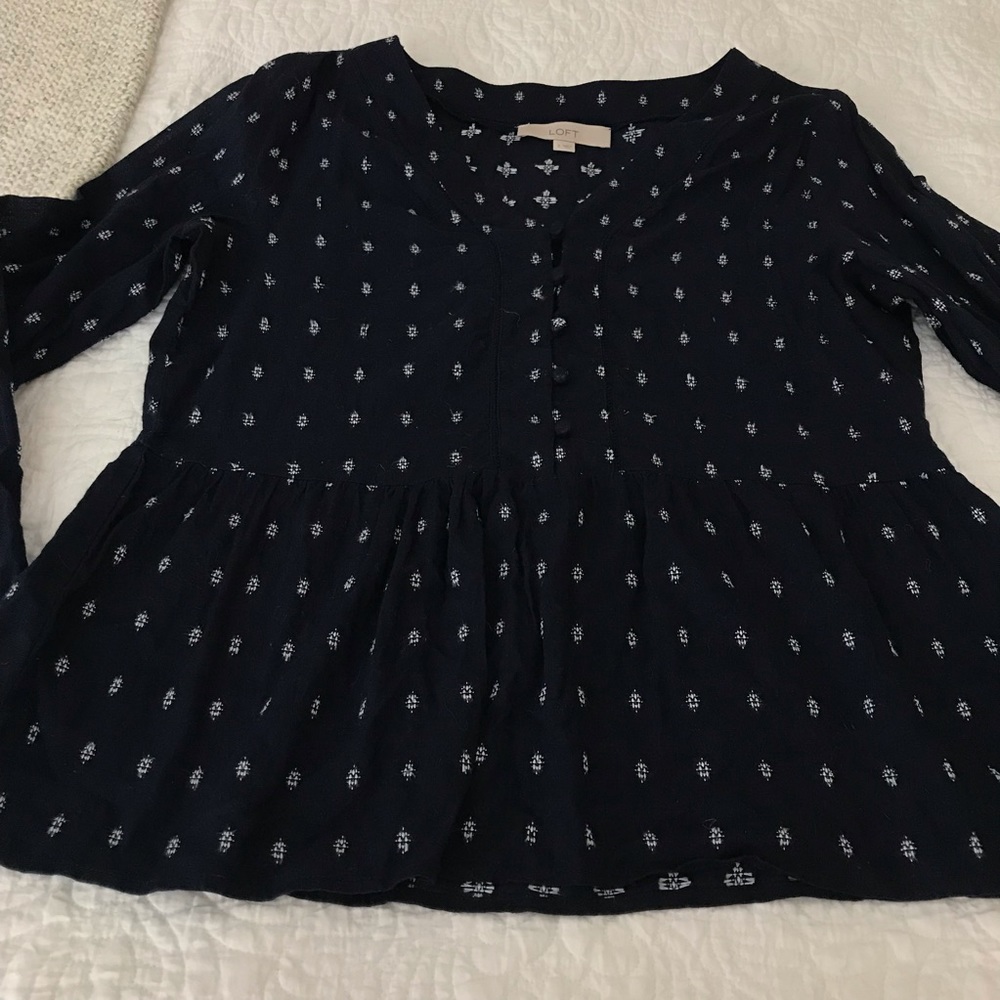 Loft small peplum blouse
